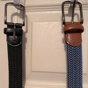 Penguin woven stretch belt x2